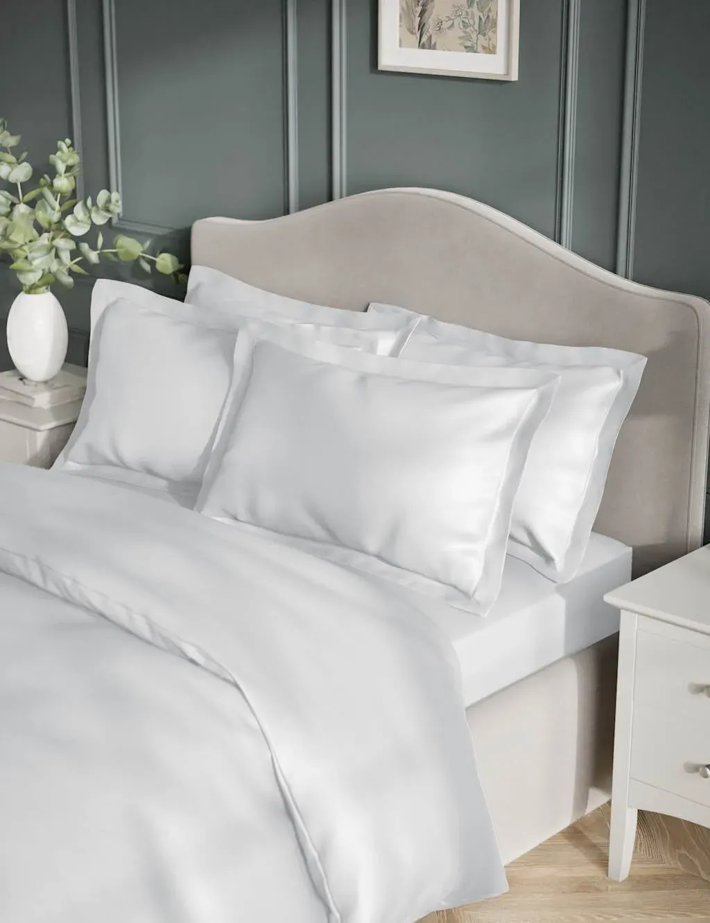 2 Pack Oxford Pillowcases - White, Cotton