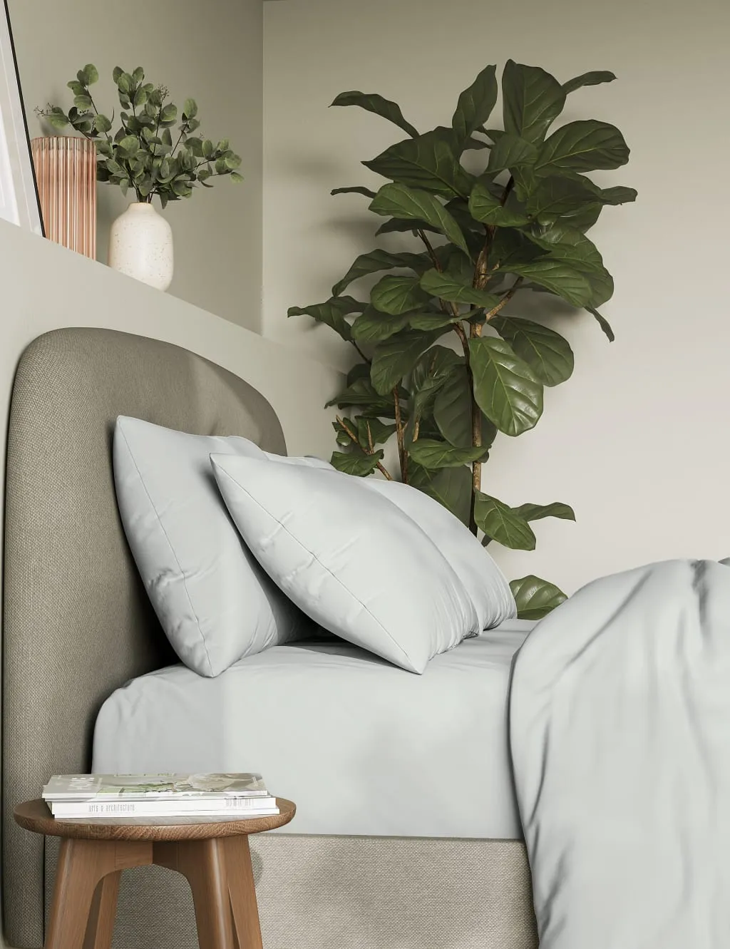 2 Pack Pillowcases 180 Thread Count - Cotton image