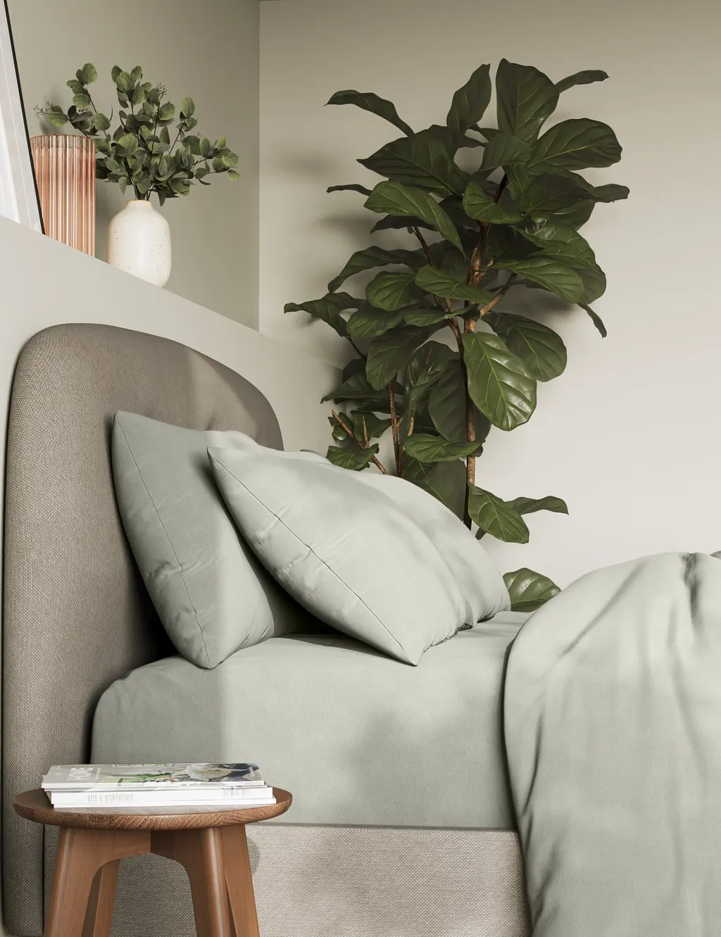 2 Pack Pillowcases 300 Thread Count - Cotton