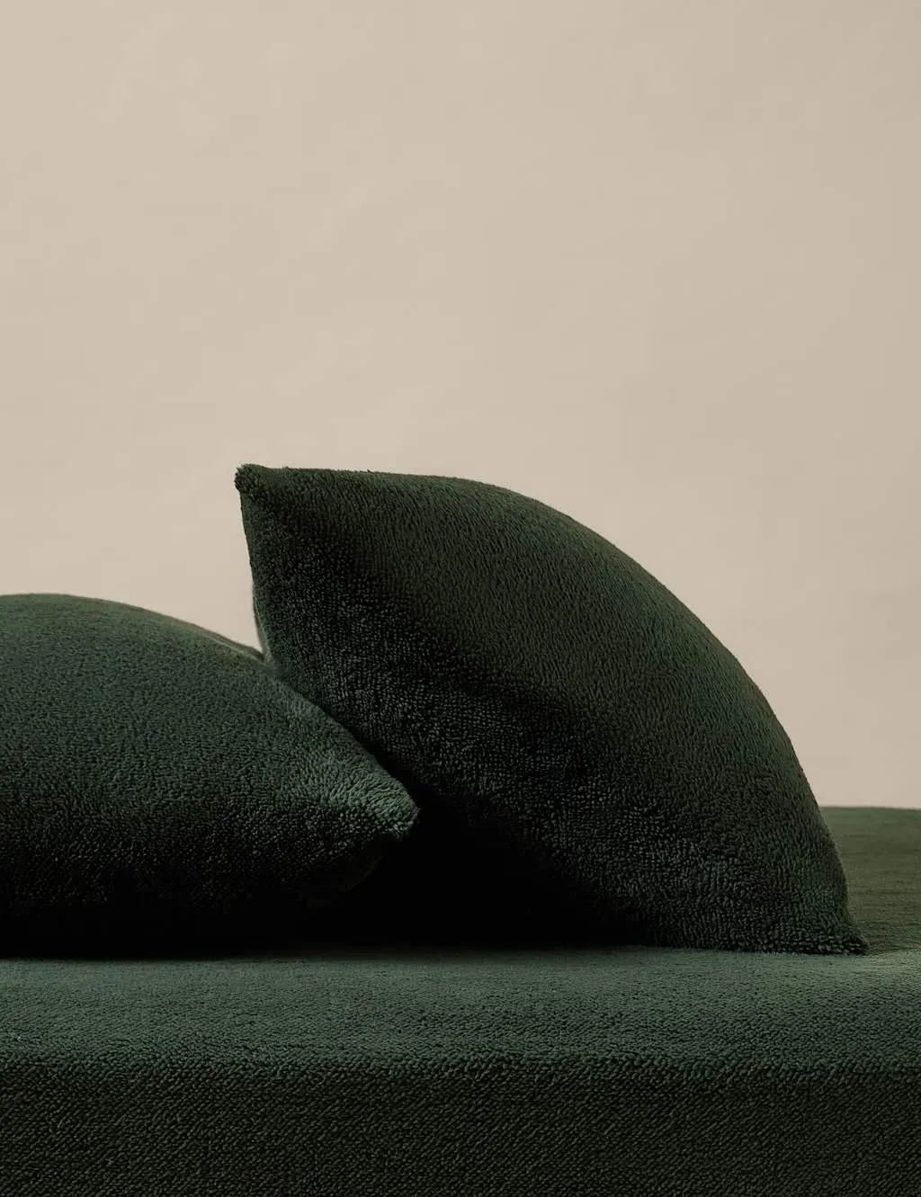 2 Pack Teddy Fleece Pillowcases - Forest Green, Fleece