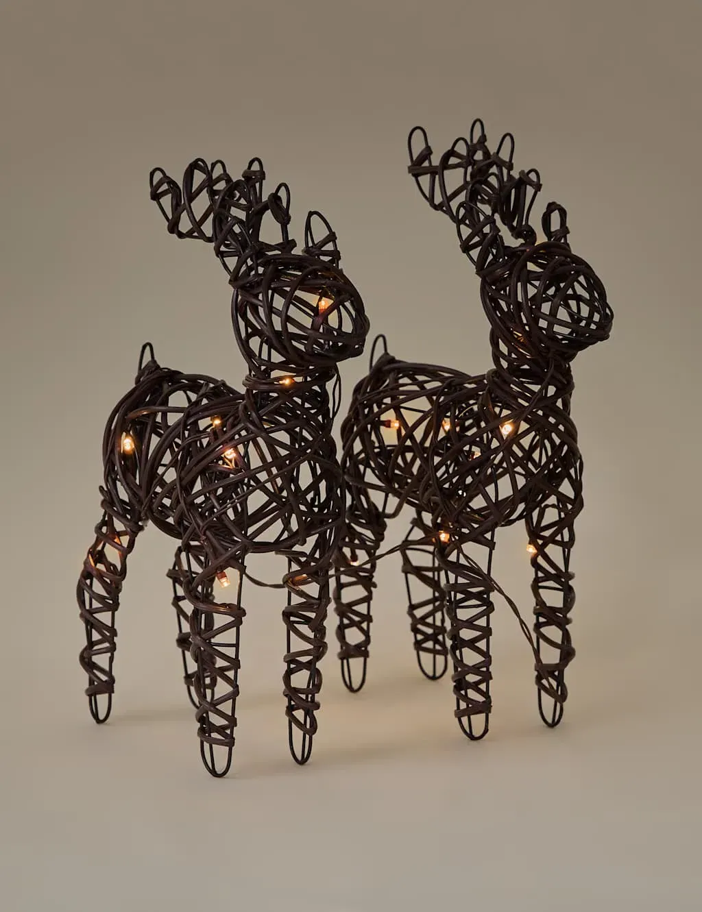 2-Piece Light Up Reindeer Decorations - Brown image