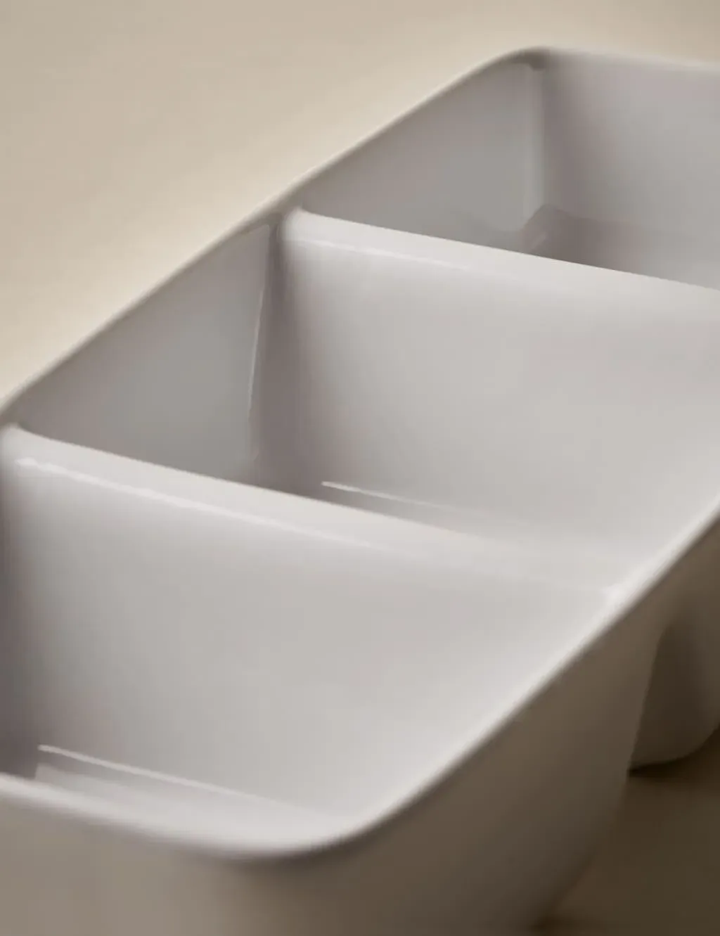 3-Part Serving Bowl - White, Porcelain