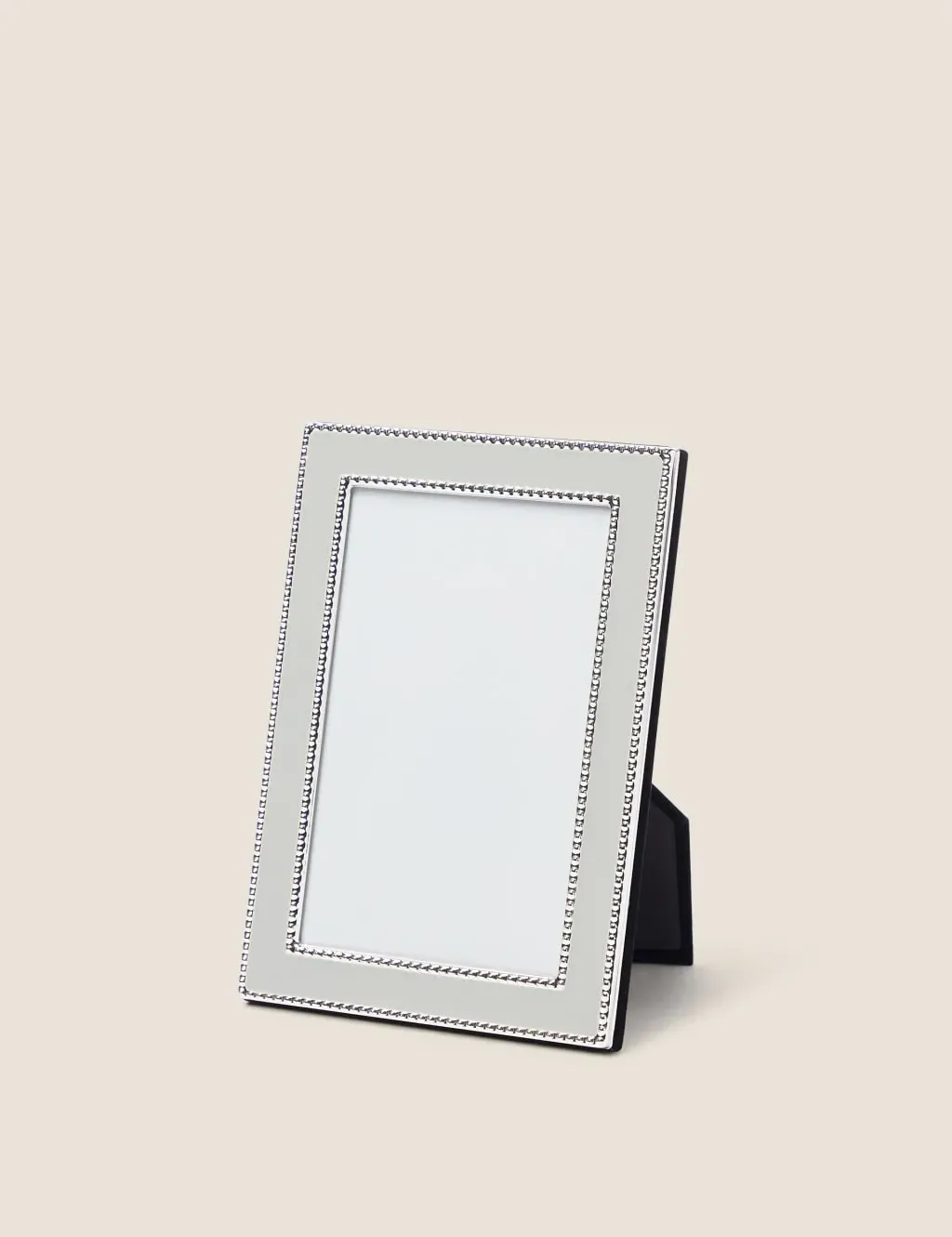 4x6 Photo Frame Beaded Design - Grey, Metal image