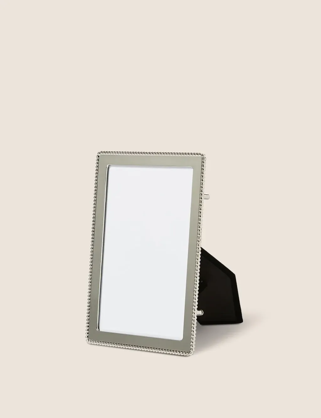 4x6 Photo Frame with Beaded Border - Silver image