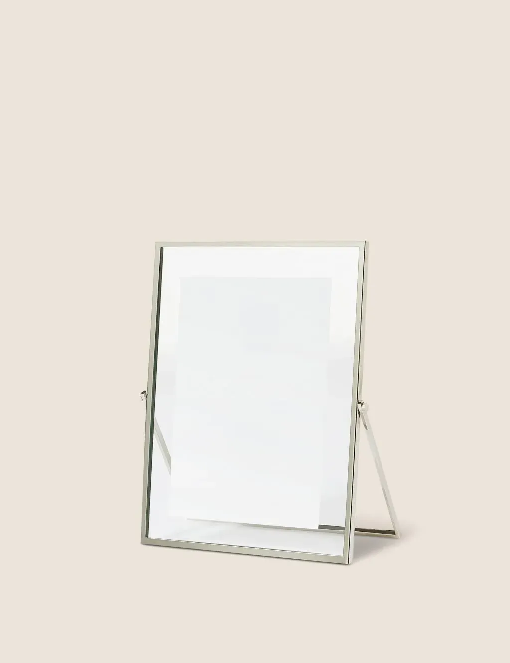 4x6 Photo Frame with Easel Stand - Silver, Metal