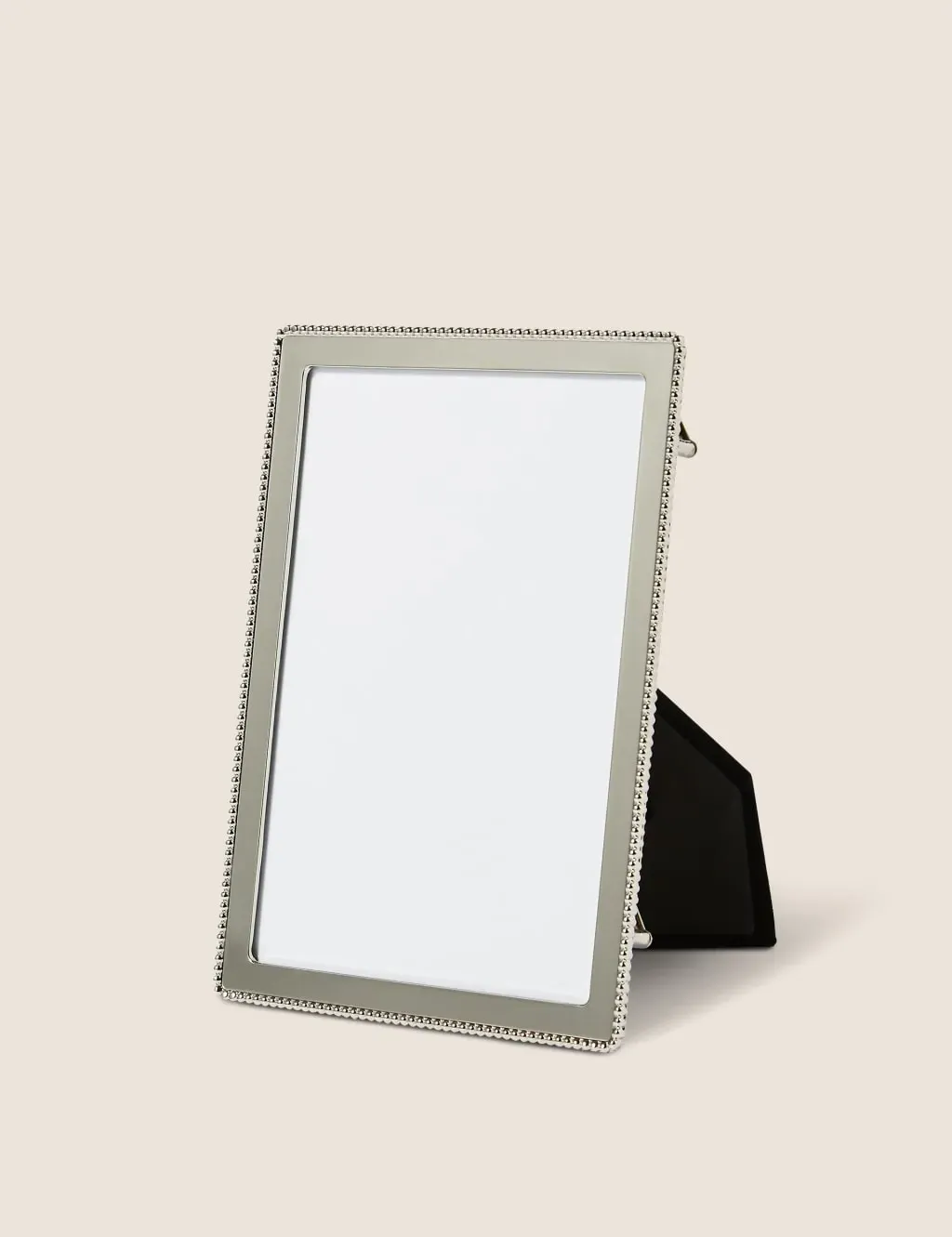 5x7 Photo Frame with Beaded Border - Silver