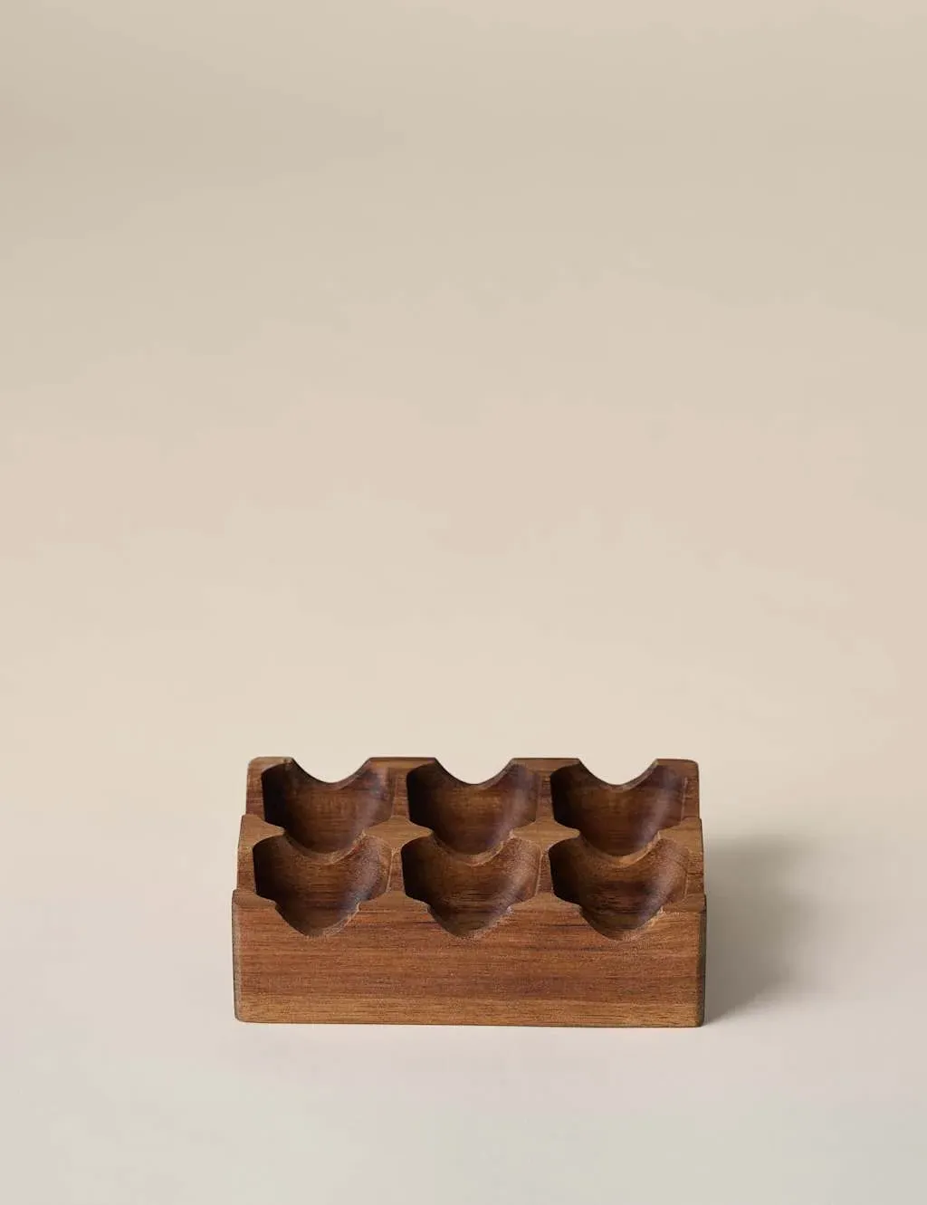 6-Egg Holder Rack - Natural, Wood image