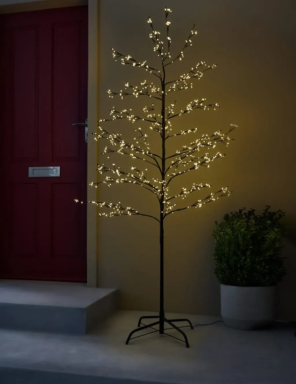6ft Cluster Twig Tree Light - Black image
