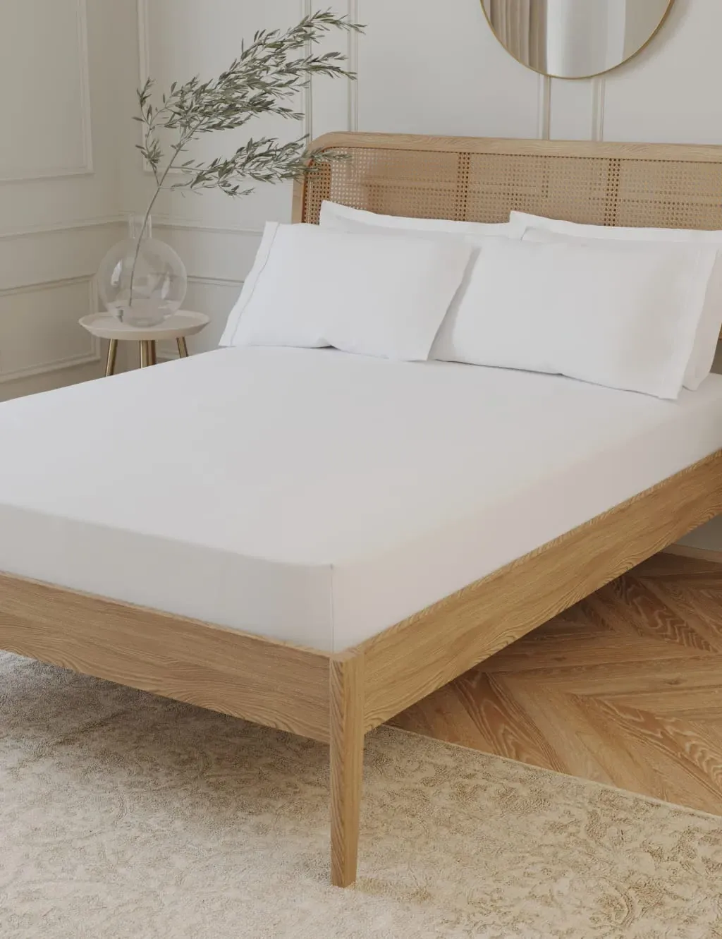 6FT Extra Deep Fitted Sheet - Ice White, Cotton