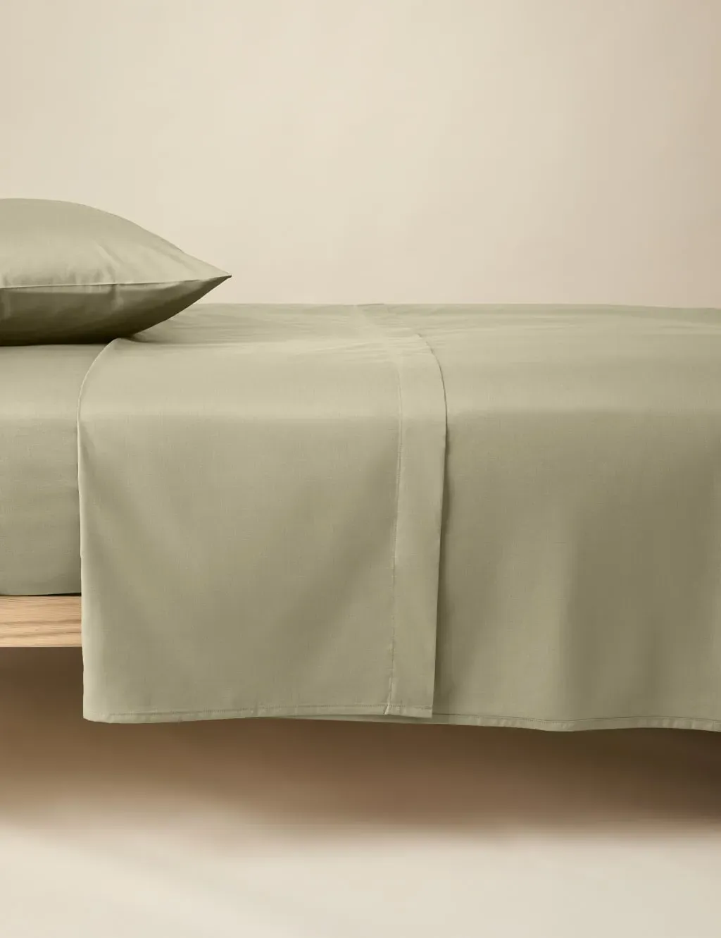 6FT Flat Sheet - Soft Green, Cotton