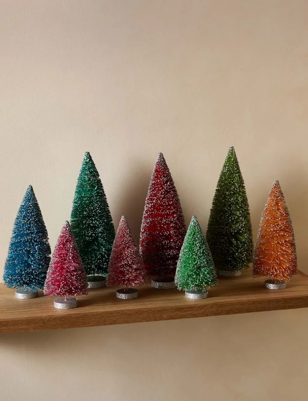 8-Pack Mega Bristle Tree Decorations - Multi