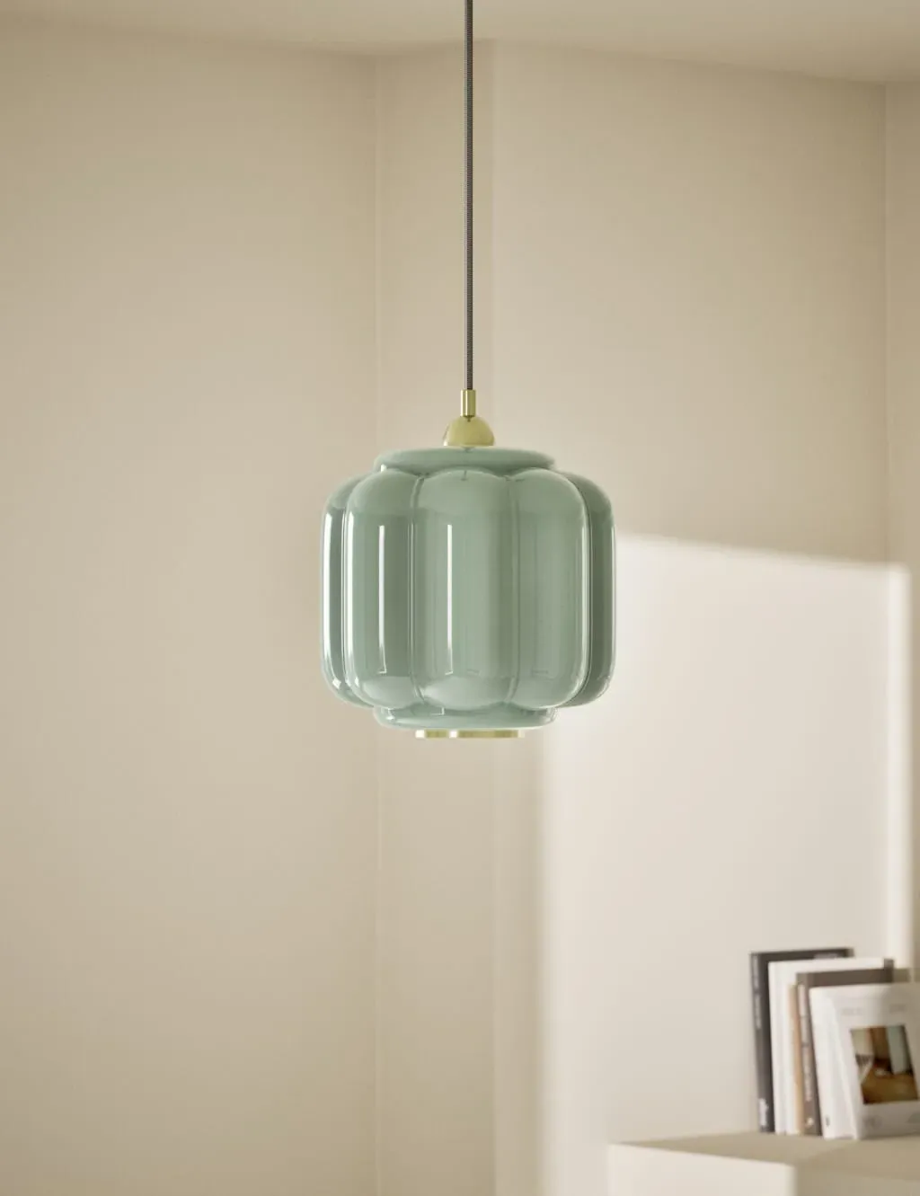 Agnes Pendant Light - Green, Glass image