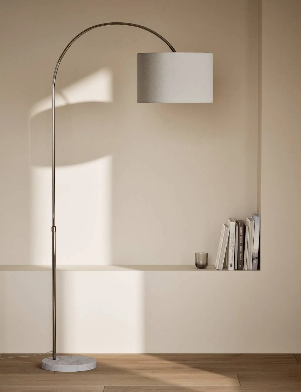 Arc Floor Lamp Adjustable Height - Silver image