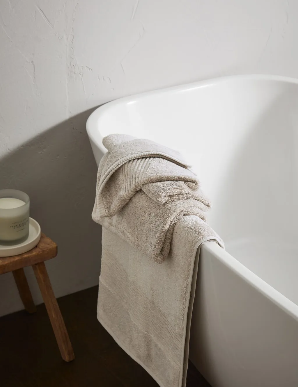 Bath Towel Luxury - Stone, Cotton