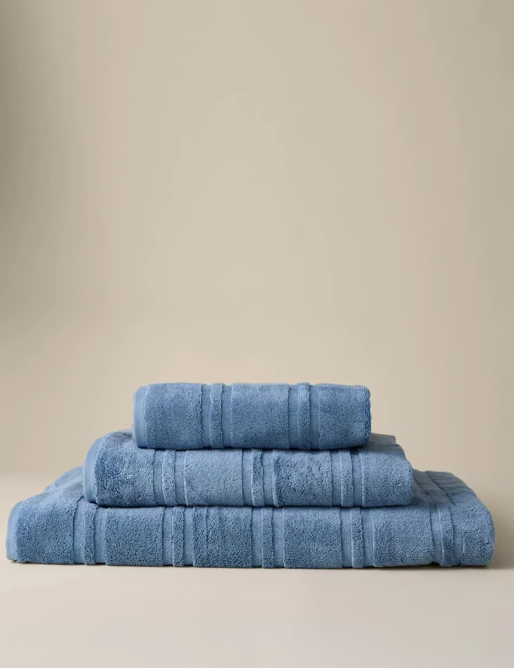 Bath Towel Striped - Denim, Cotton