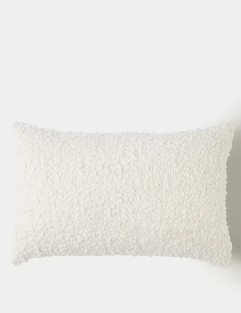 Bolster Cushion - Cream, Pure Cotton Boucle