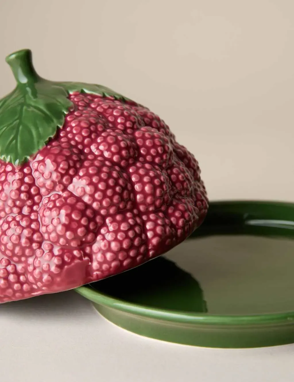 Bramble Butter Dish - Red, Stoneware image