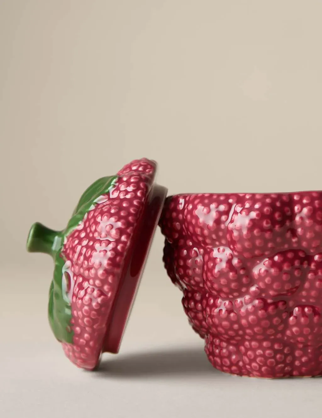 Bramble Sugar Pot with Textured Finish - Red image