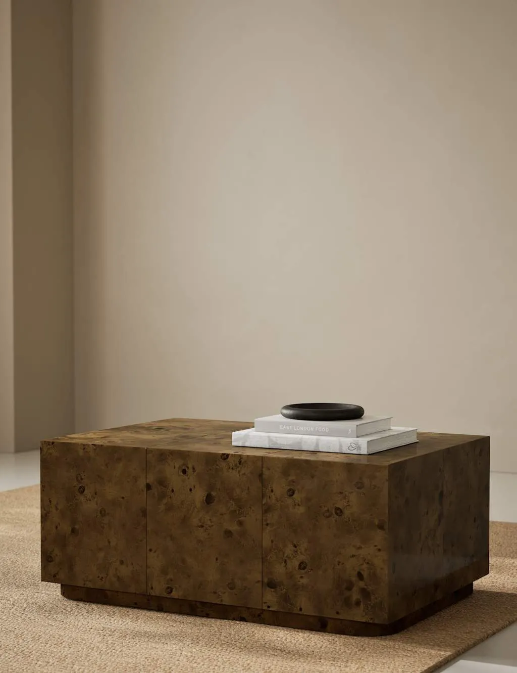 Burl Coffee Table - Chestnut, Poplar Wood