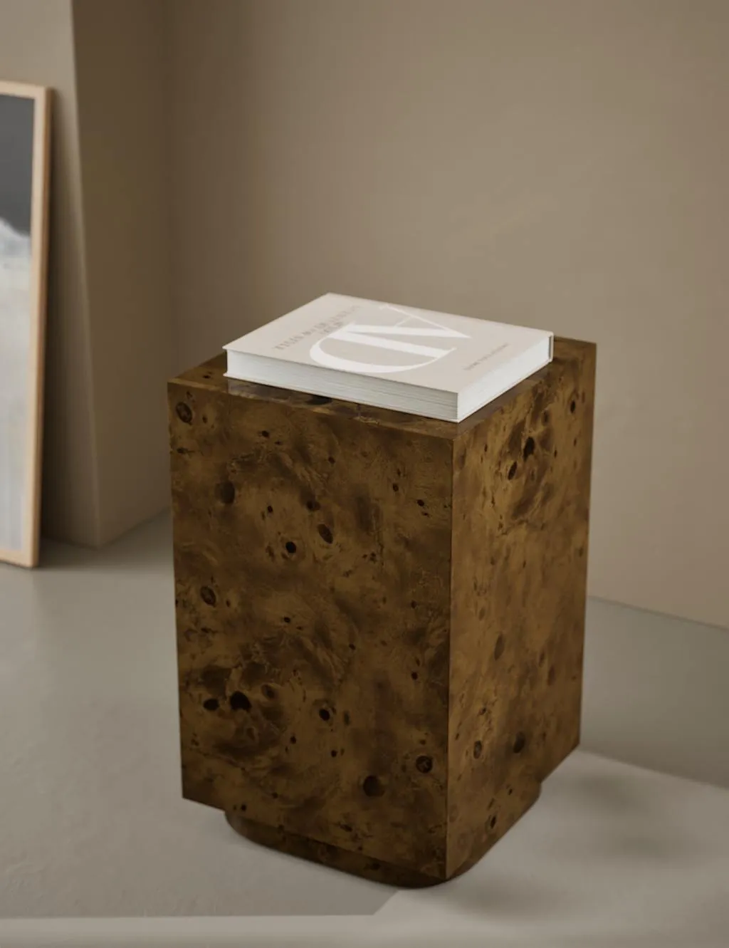 Burl Side Table - Chestnut, Wood Veneer image