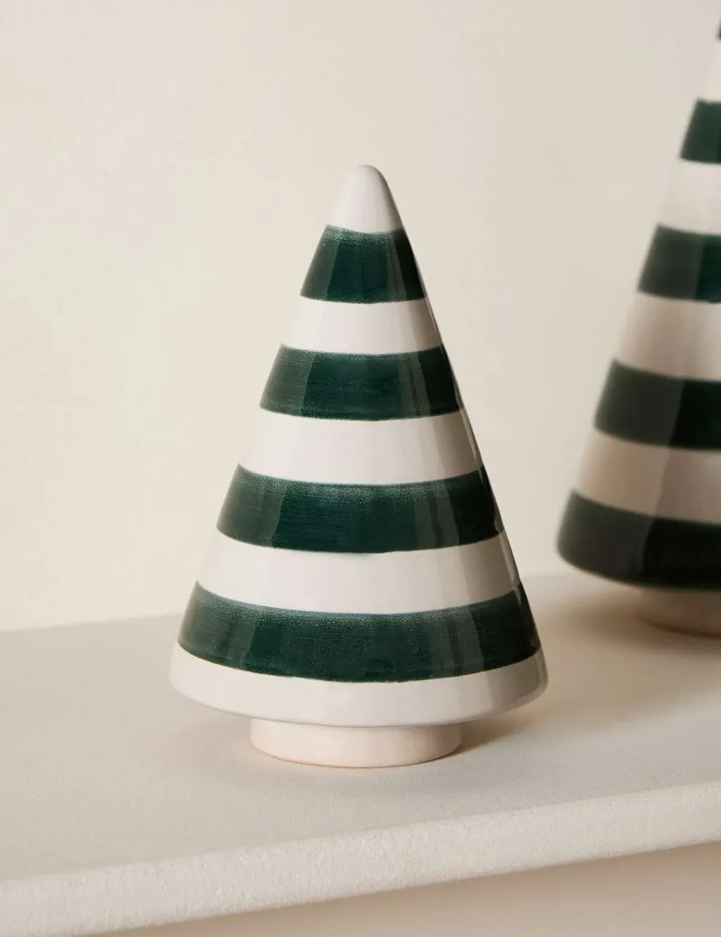 Ceramic Christmas Tree Decoration - Green Mix image