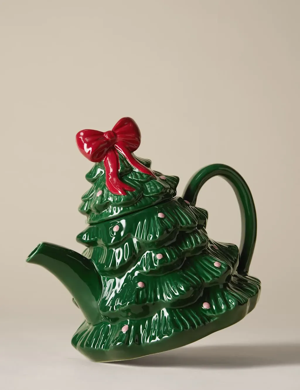 Christmas Tree Teapot - Green, Stoneware