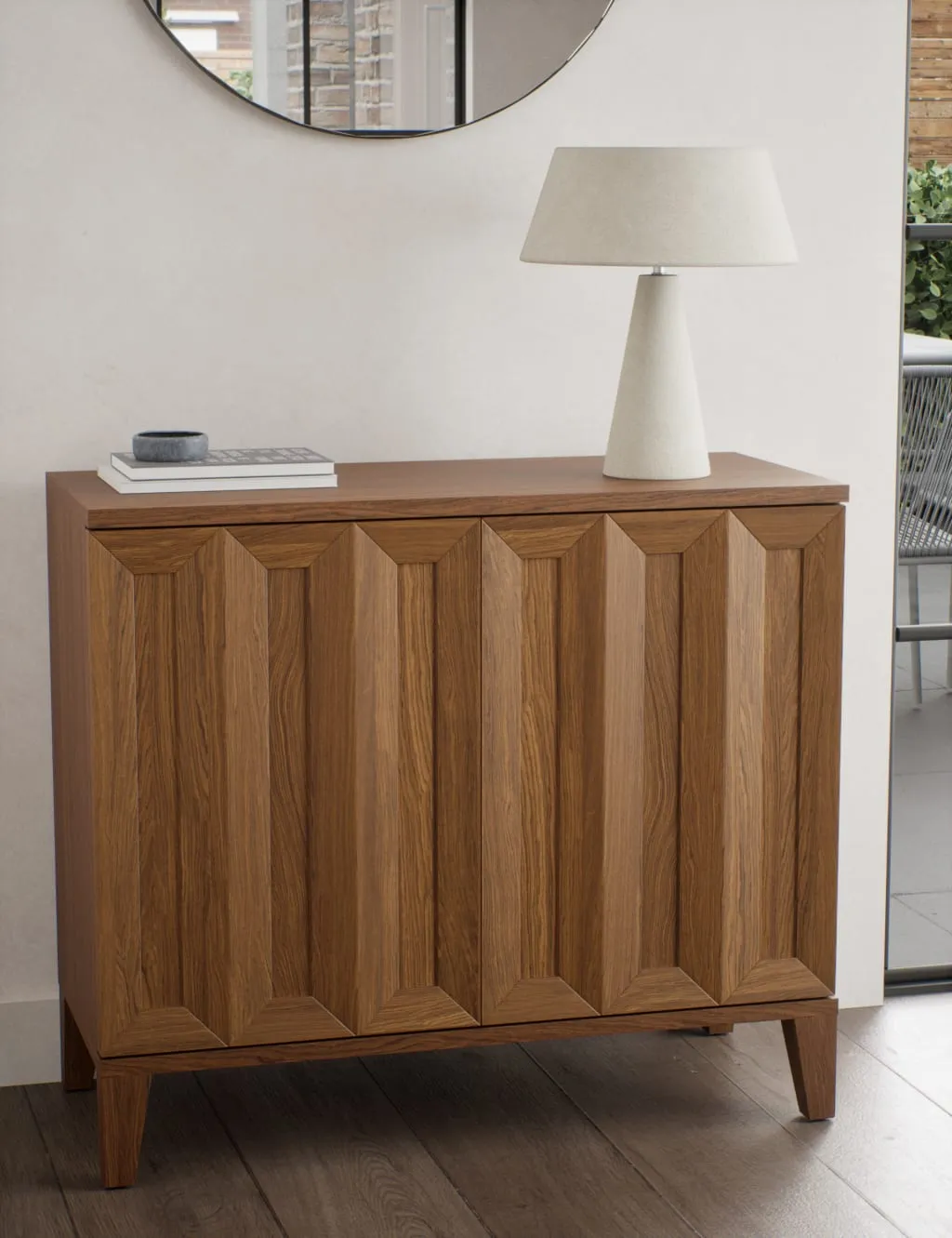 Compact Sideboard - Chestnut, Oak Veneer