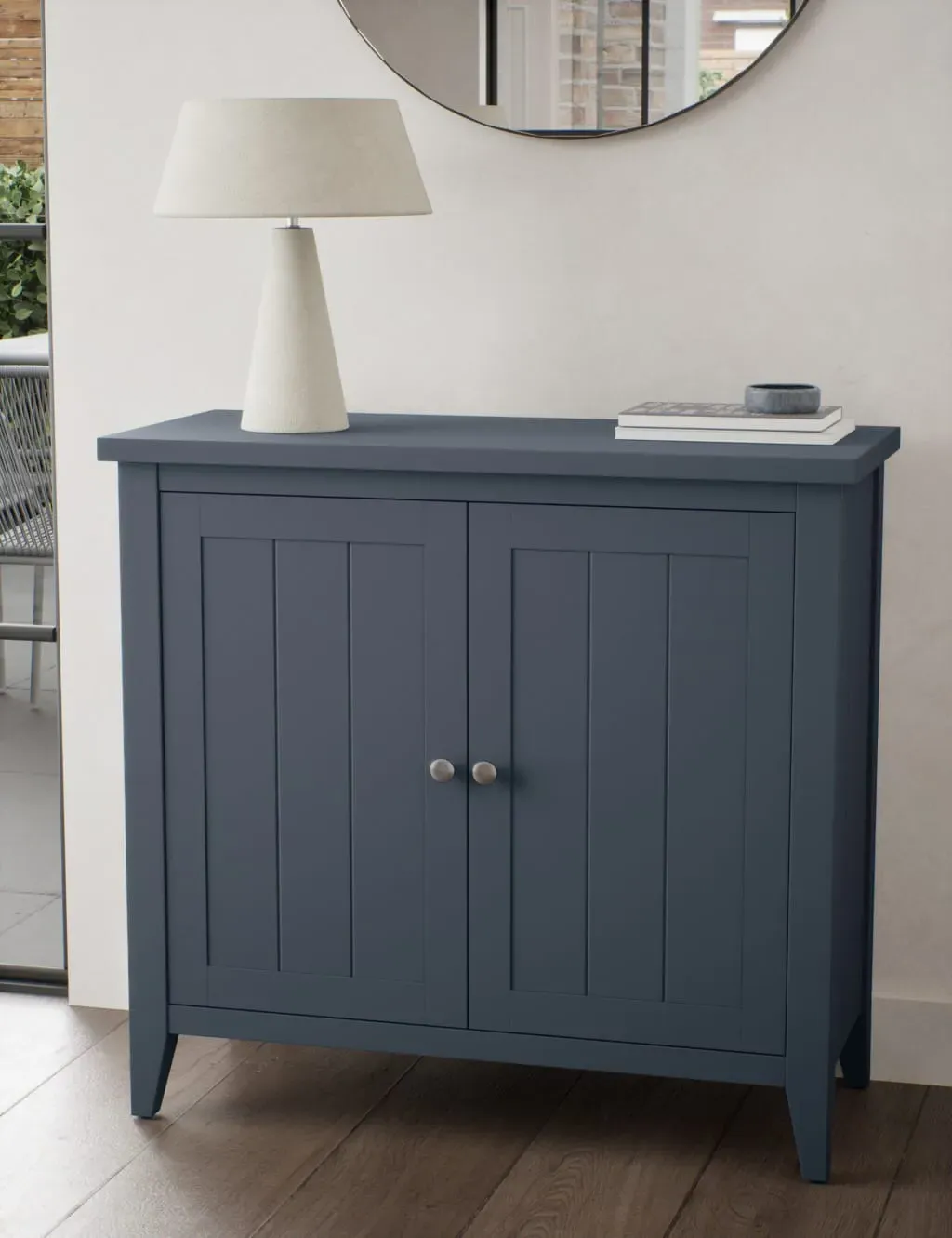 Compact Sideboard with Doors - Slate Blue, Wood