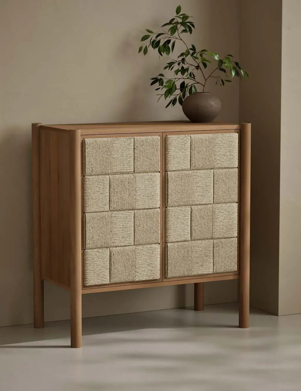 Compact Sideboard with Storage - Natural Mix image