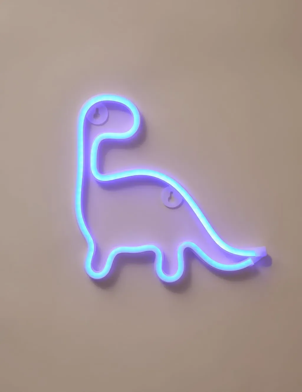 Dinosaur Neon Light with Hooks - Blue image