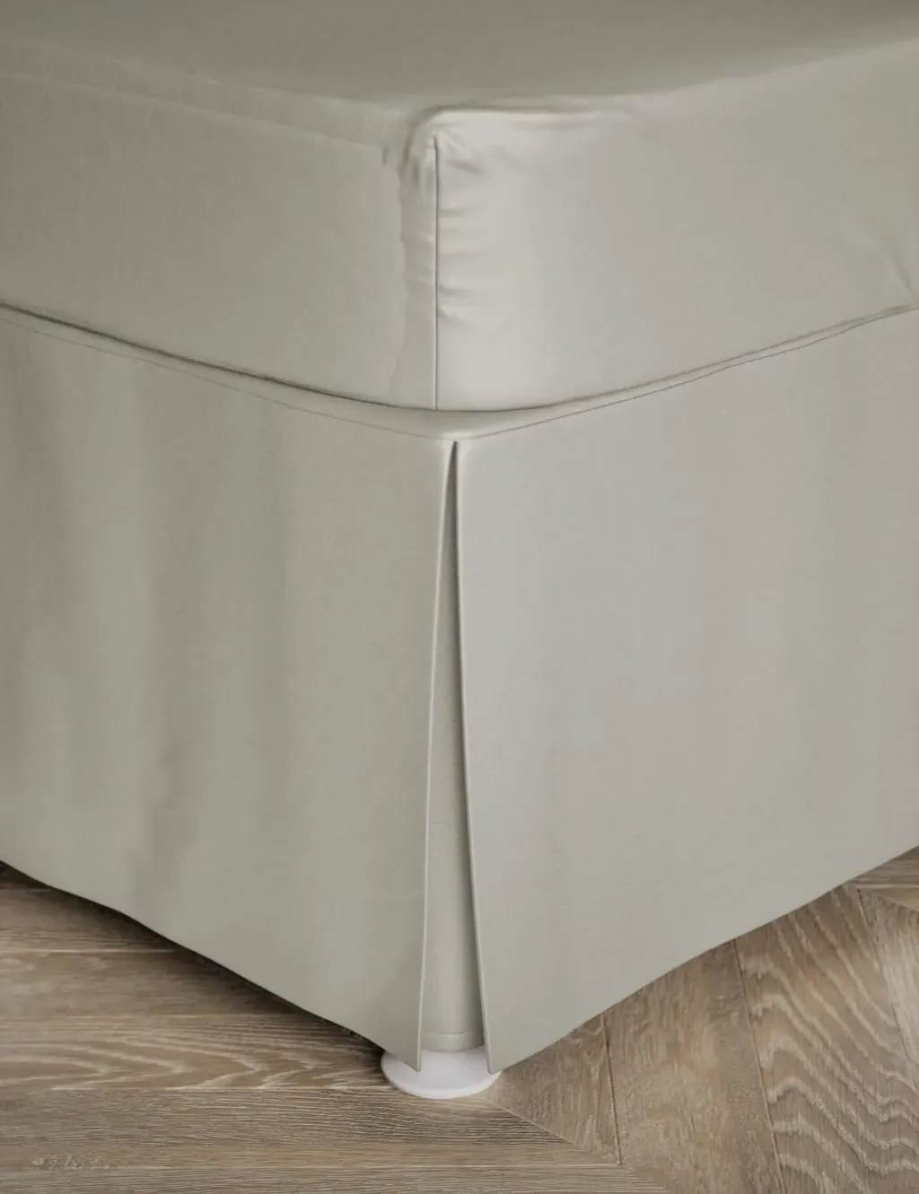 Double Base Valance Sheet - Pearl Grey, Cotton