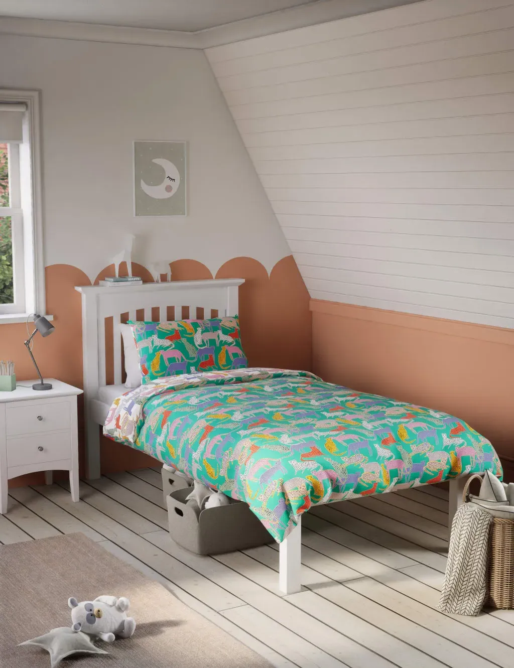 Double Bedding Set Cheetah Print - Green, Lyocell