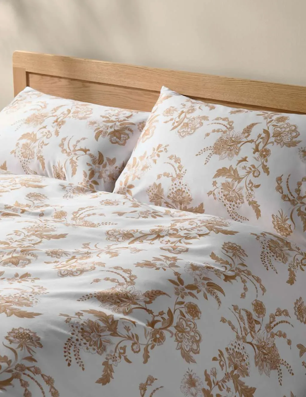 Double Bedding Set Jacobean Floral - Natural