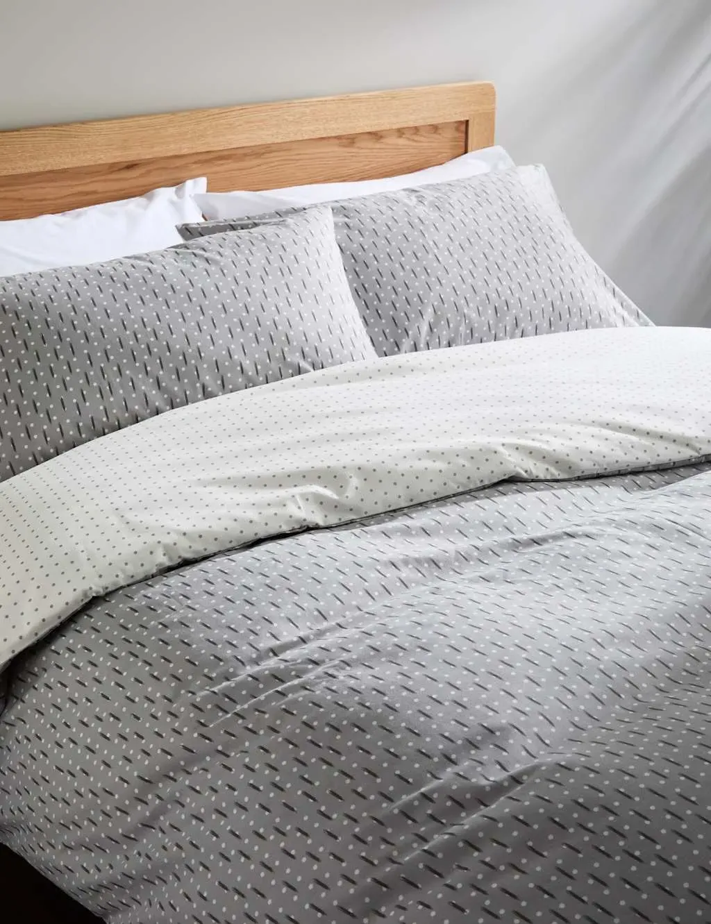 Double Bedding Set Reversible - Grey, Cotton image