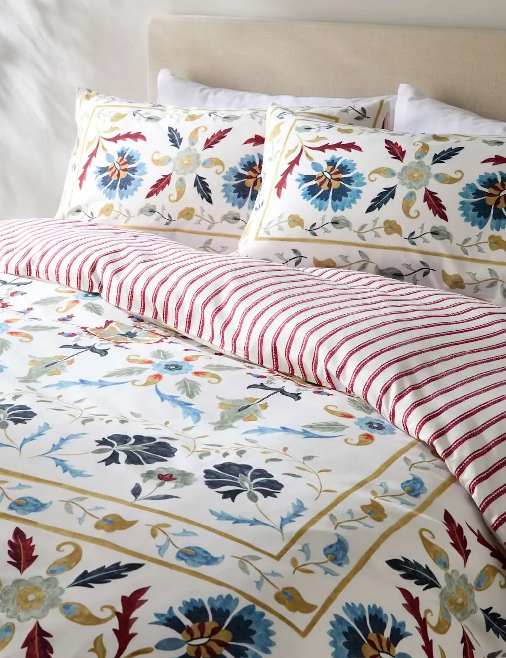 Double Bedding Set Suzani Print - Multi, Cotton