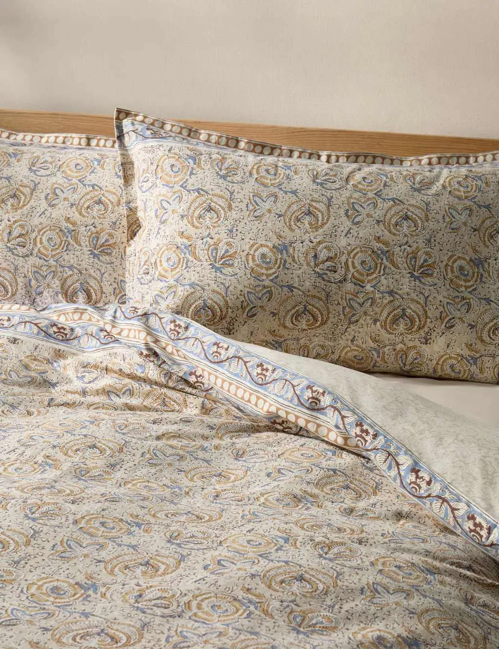 Double Bedding Set Woodblock Floral - Cotton image