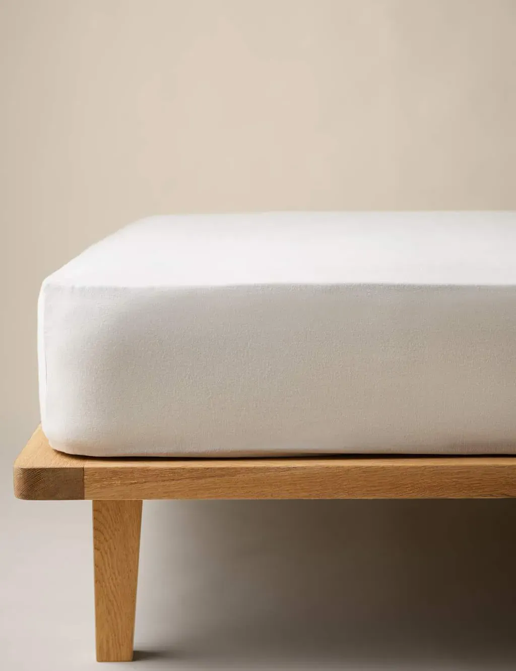 Double Deep Fitted Sheet - Pebble, Cotton