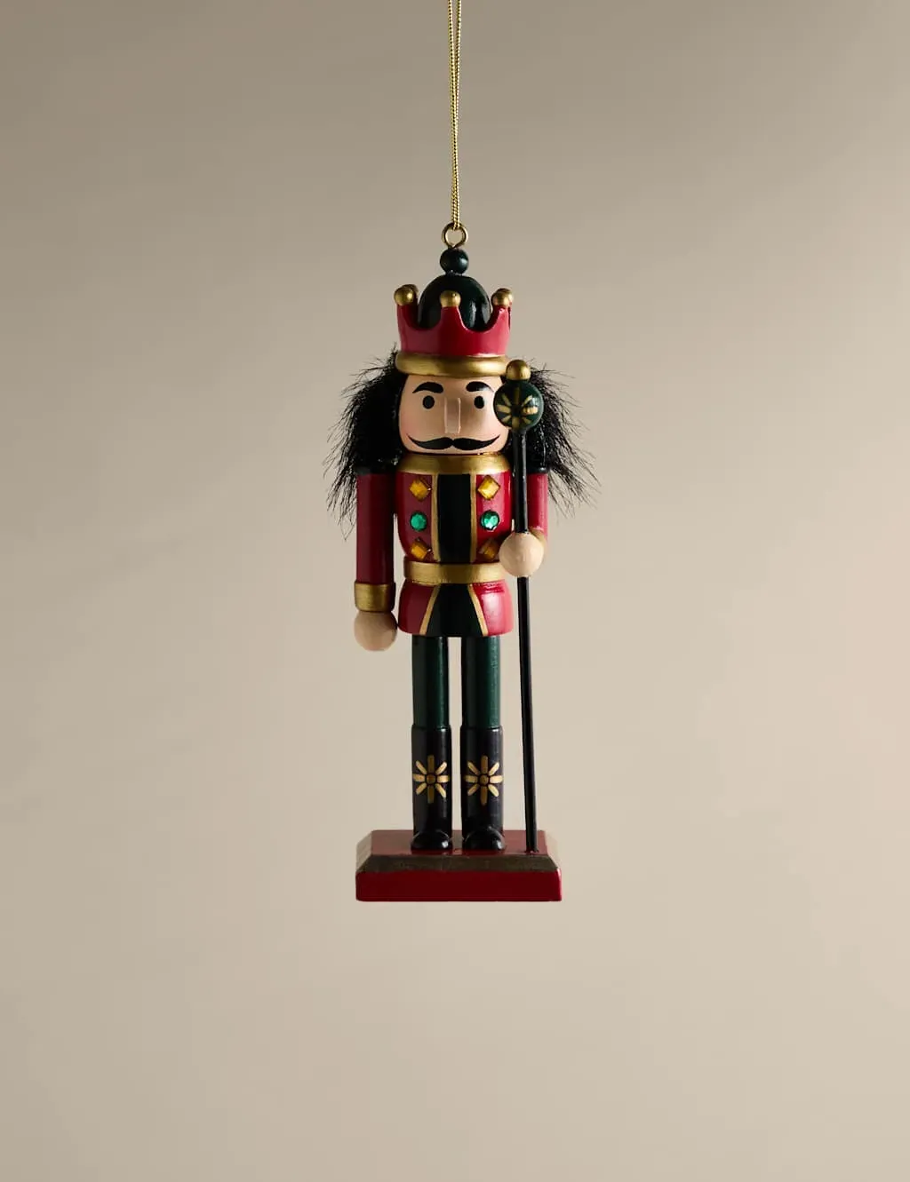 Embellished Hanging Nutcracker Decoration - Multi image