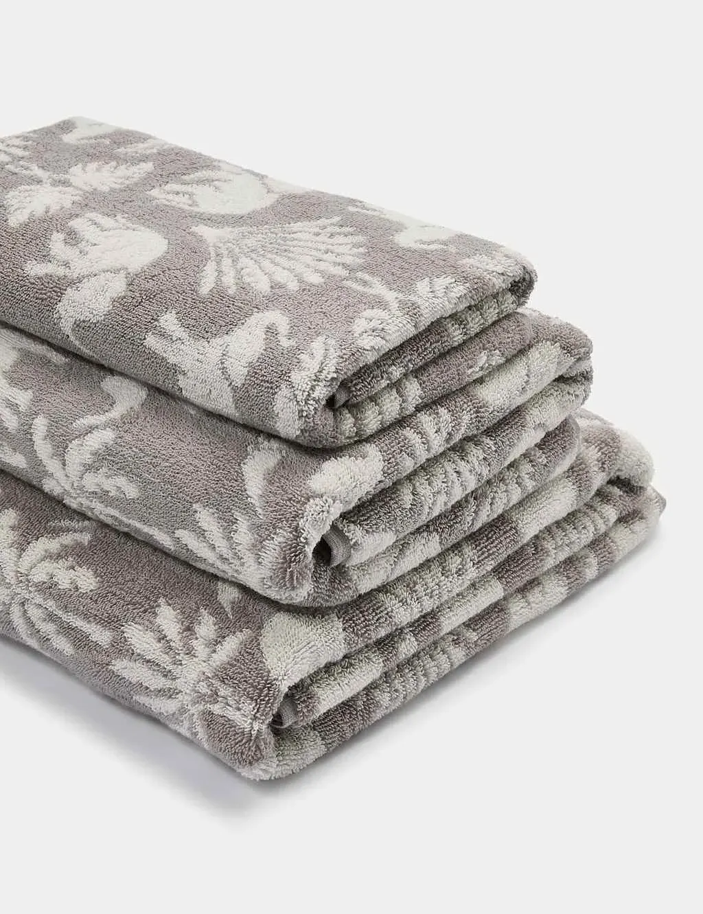Extra Large Elephant Palm Towel - Light Grey, Cotton