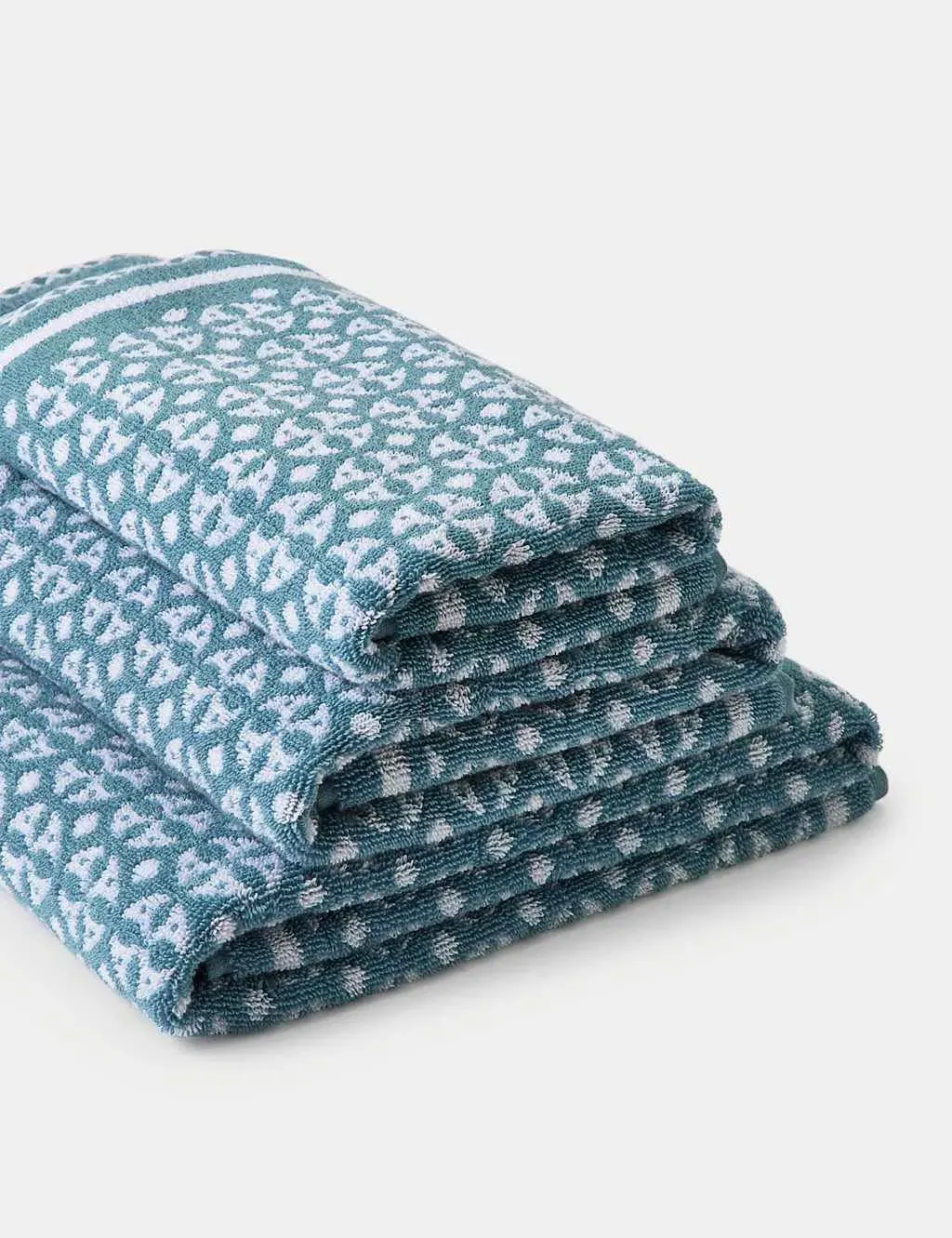 Extra Large Geometric Circle Towel - Chambray, Cotton