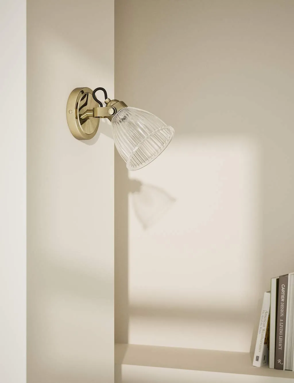 Florence Wall Light - Antique Brass, Glass image