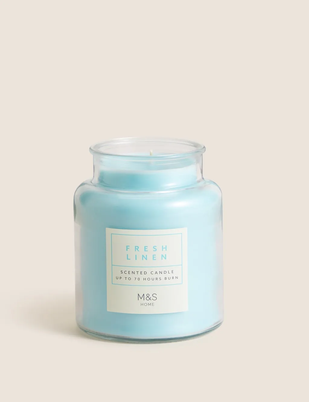 Fresh Linen Jar Candle - Blue, Glass image