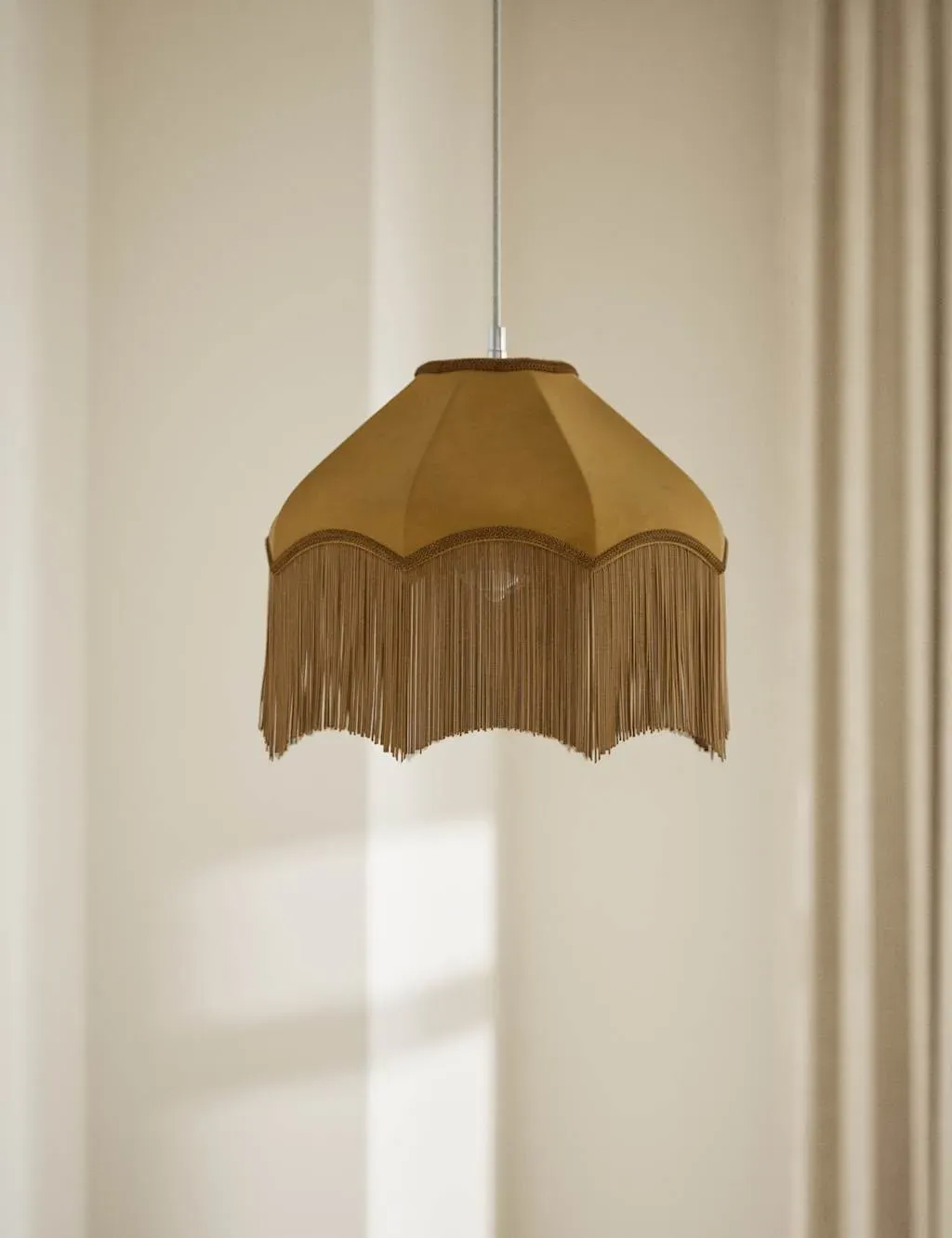 Fringed Lamp Shade with Tassels - Velvet image