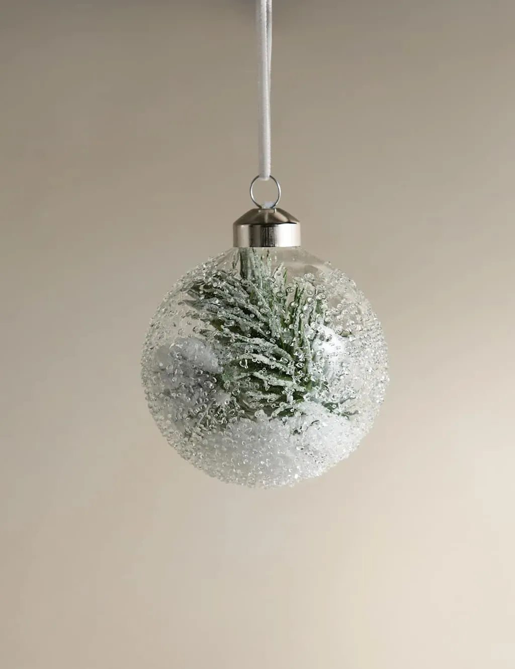 Glass Hanging Bauble with Encapsulation - Clear image