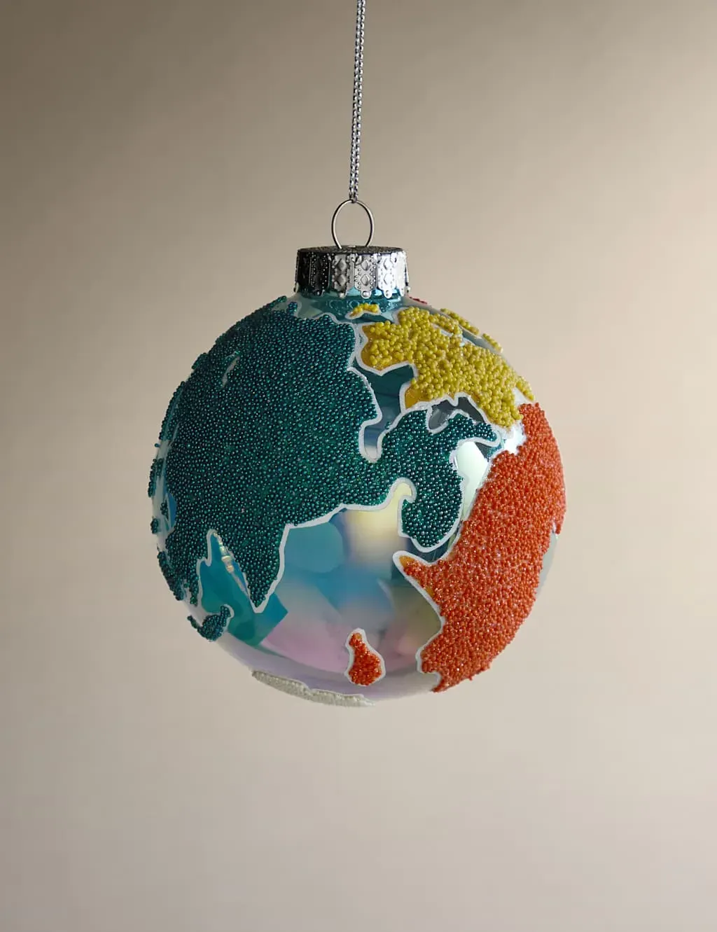 Glass Hanging Globe Decoration - Multi image