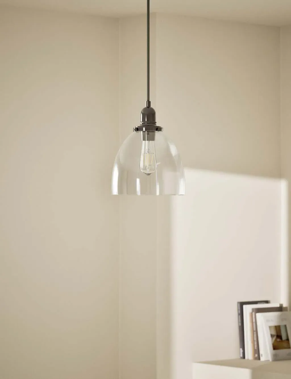 Hoxton Pendant Light - Chrome, Glass image