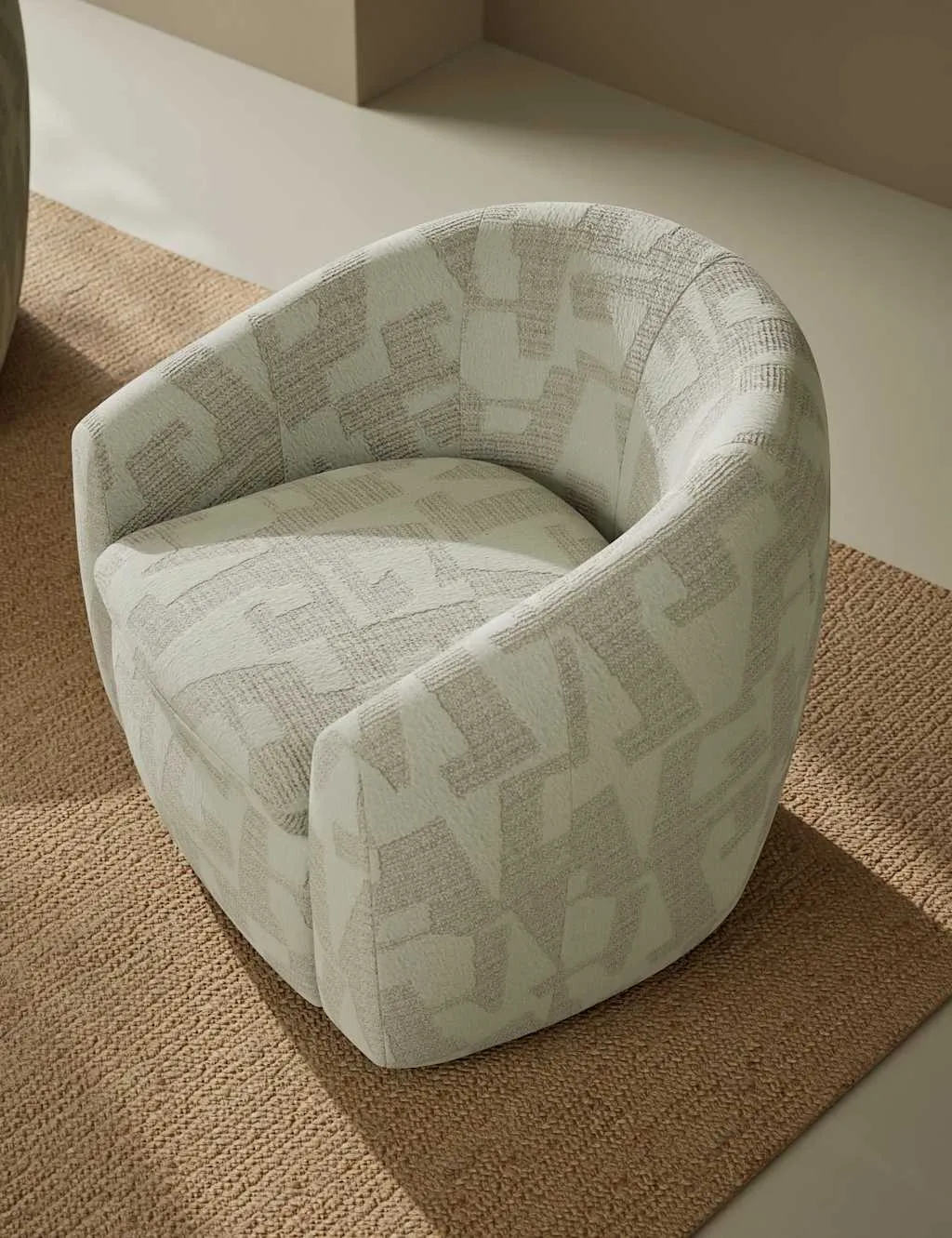 Jacquard Accent Chair - Natural Mix, Fabric image