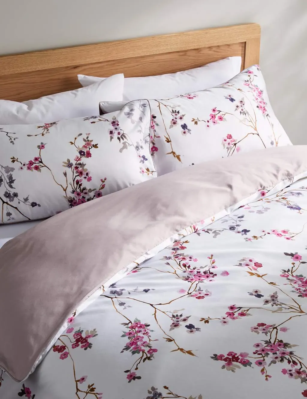 King Size Bedding Set Cherry Blossom - Cotton Sateen