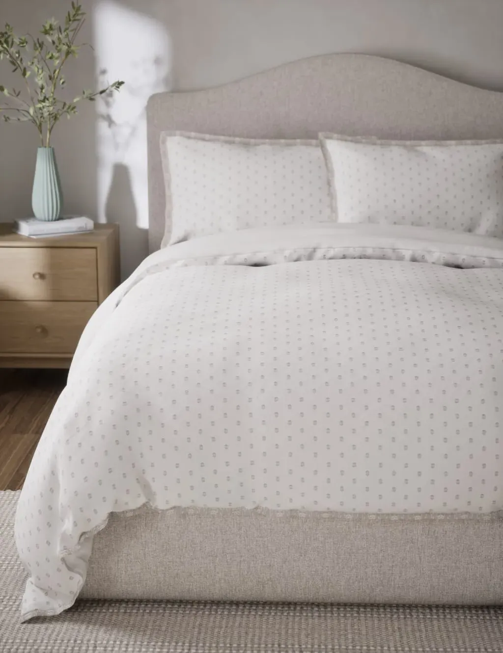 King Size Bedding Set Jacquard - Grey Mix, Cotton