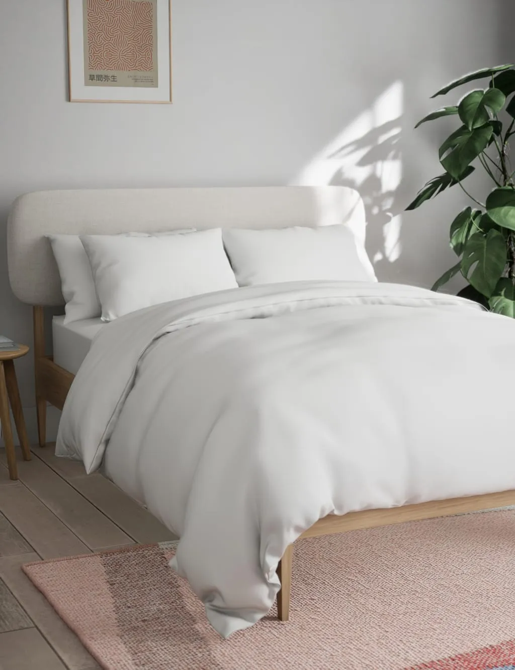 King Size Bedding Set Non Iron - White, Cotton